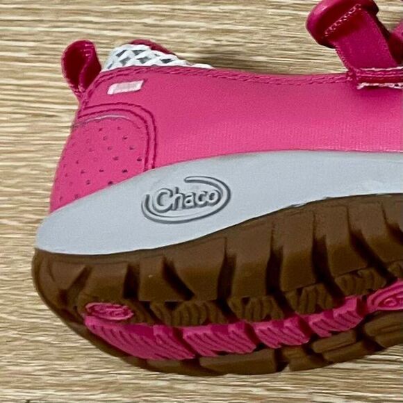 Chaco Junior Kids Odyssey Girls Water Shoes Sz 4 Pink Mesh Trail Sport - Picture 5 of 6